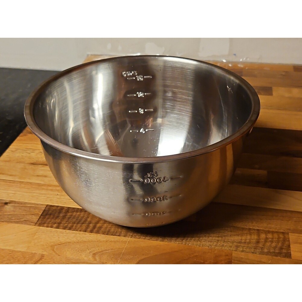 Stainless Steel 16-Cup Mixing Bowl W/ Measurement Markings In Cup & ML Unbranded